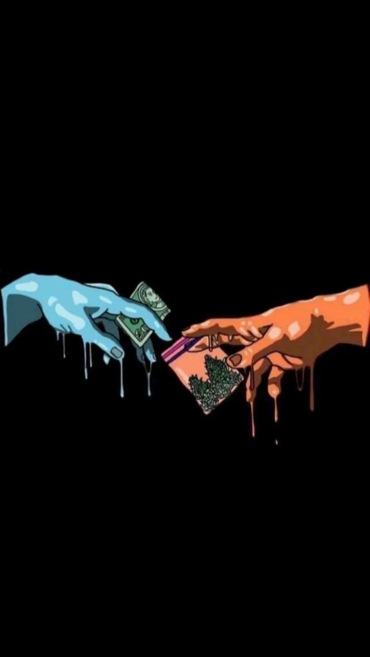 Illustrated artwork of two hands displayed inside Terps Therapy